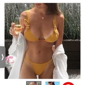 Mustard colored bikini set